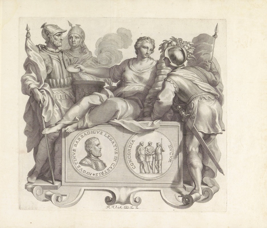 Robert van Audenaerd - Portret van Marco Barbarigo en de Geest van het Romeinse volk