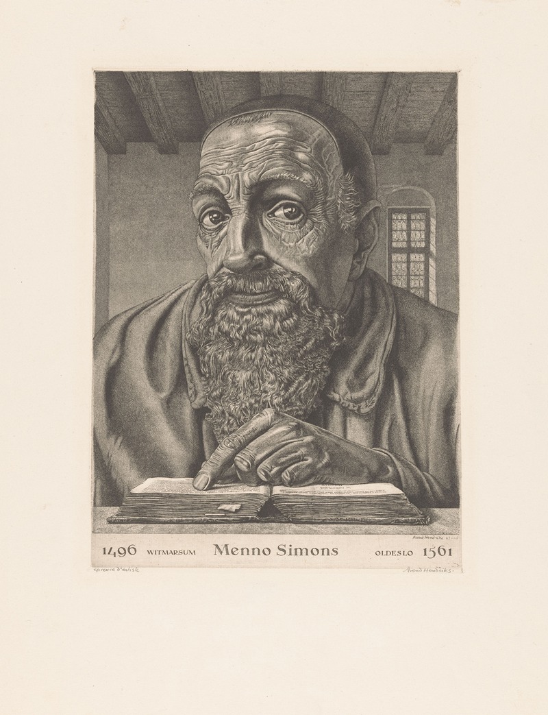 Arend Hendriks - Portret van Menno Simons