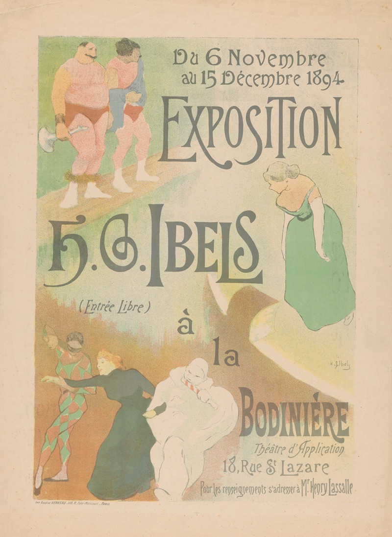 Henri-Gabriel Ibels - Poster for H.G. Ibels exhibition in La Bodinière theatre