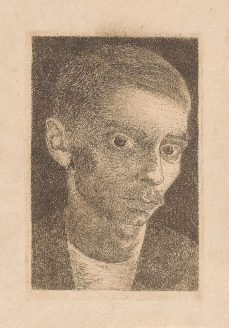 Jan Mankes - Zelfportret met snor