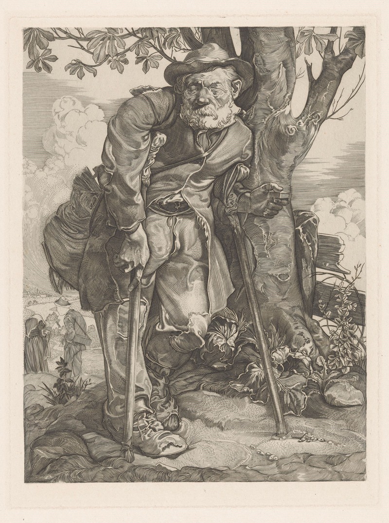 Johannes Josephus Aarts - Bedelaar met krukken