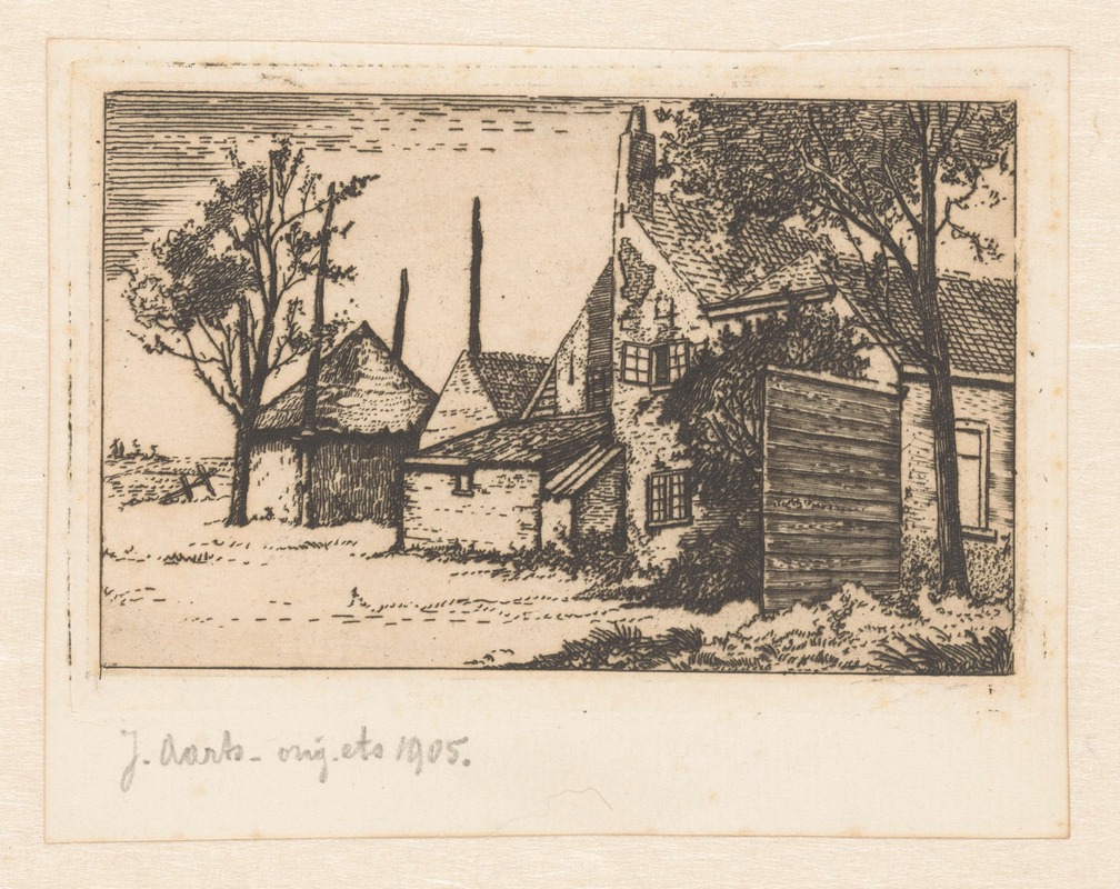 Johannes Josephus Aarts - Boerenwoning en hooischuur