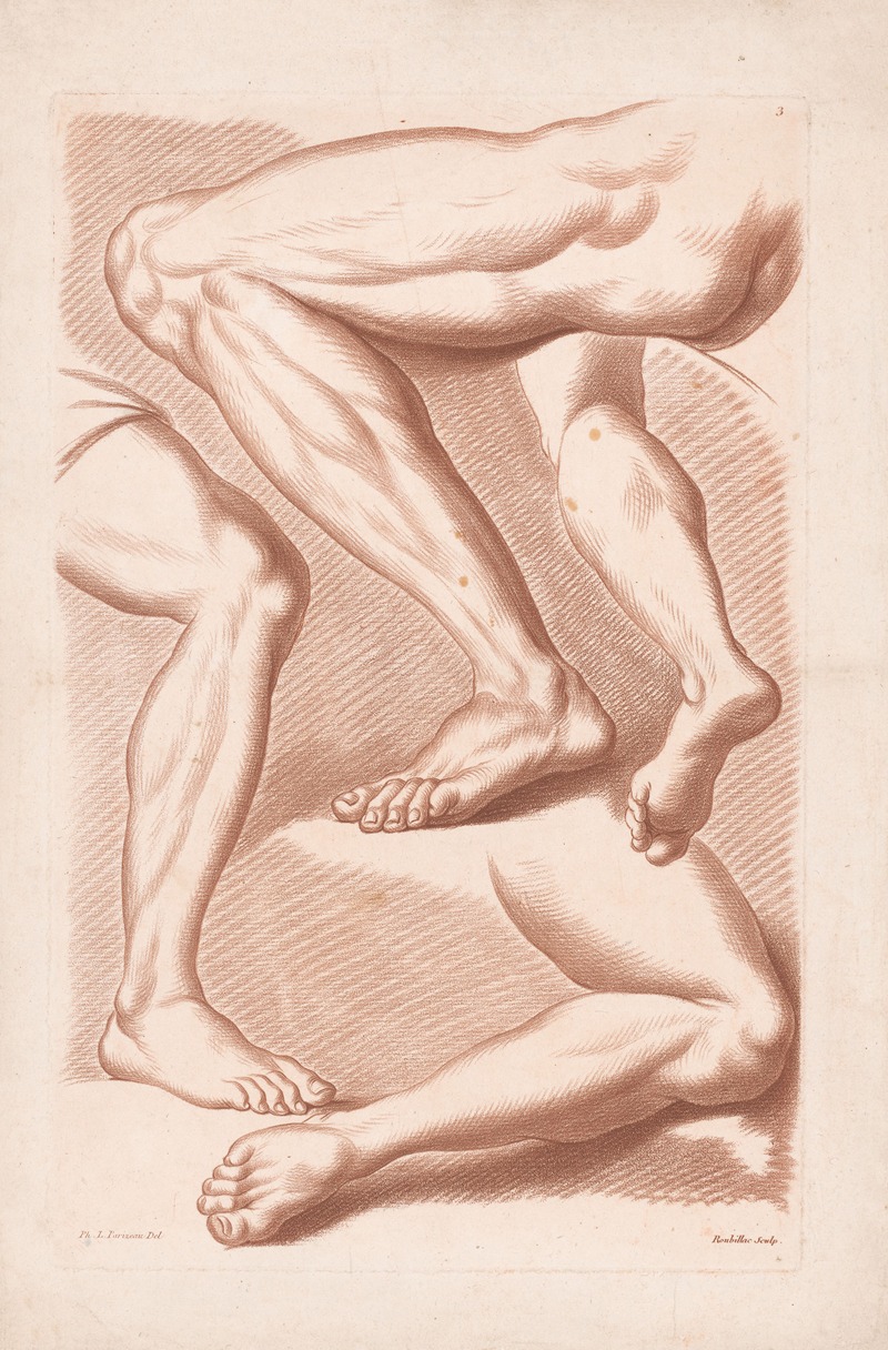 Louis-François Roubiliac - Four legs in various poses