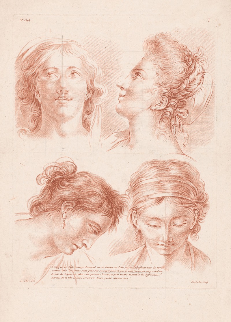 Louis-François Roubiliac - Four women’s heads in different poses