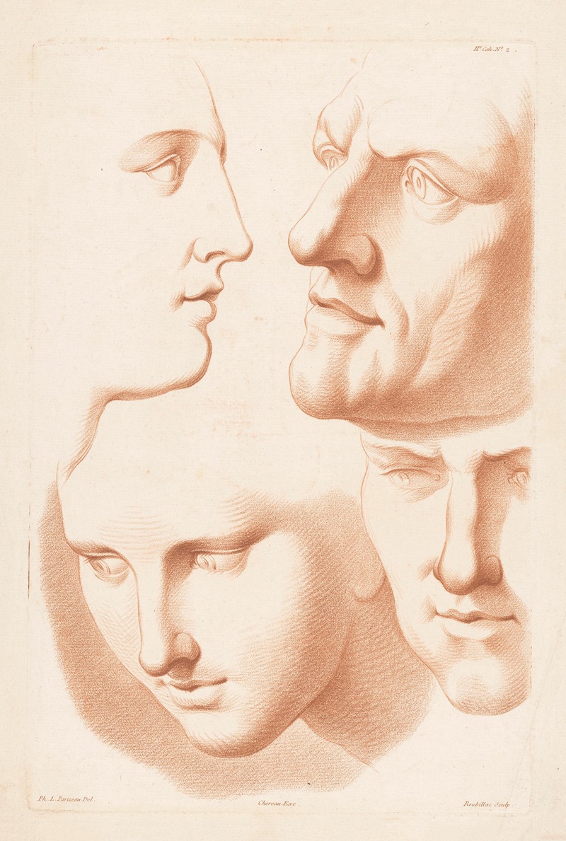 Louis-François Roubiliac - Heads of man and woman