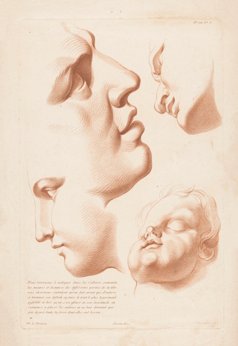 Louis-François Roubiliac - Heads of man, woman and child