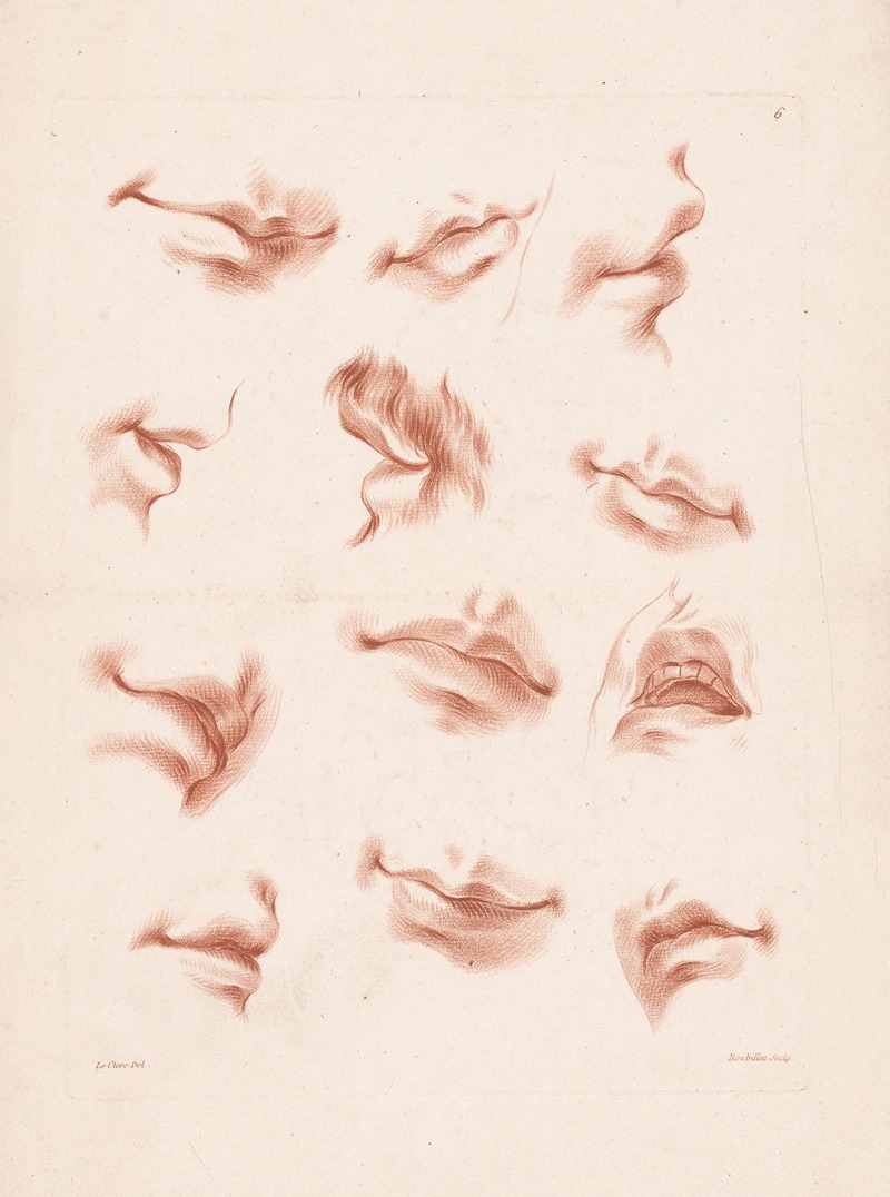 Louis-François Roubiliac - Twelve mouths in different expressions