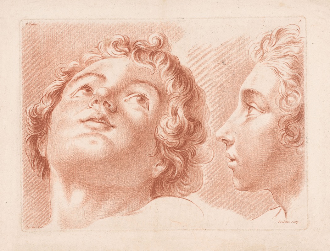 Louis-François Roubiliac - Two heads of boys