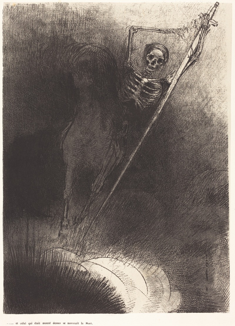 Odilon Redon - Et celui qui était monté dessus se nommait la Mort