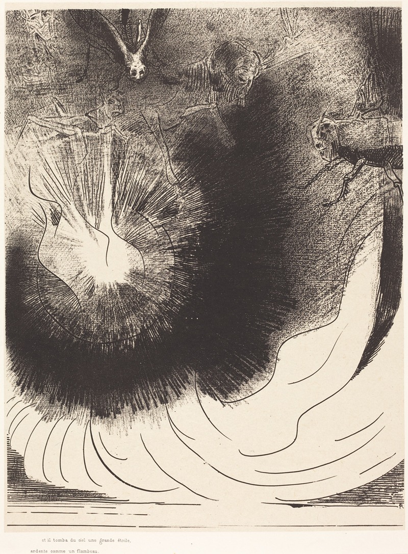 Odilon Redon - Et il tombe du ciel une grande etoile ardente