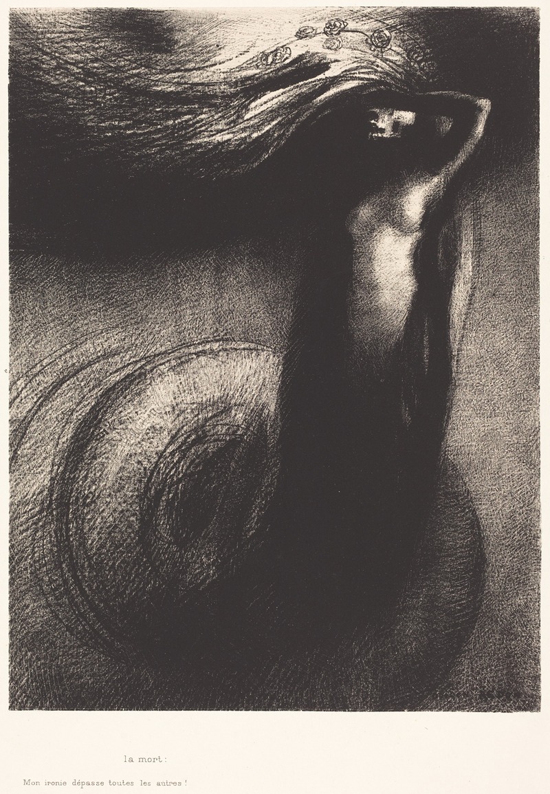 Odilon Redon - La Mort; Mon ironie depasse toutes les autres!