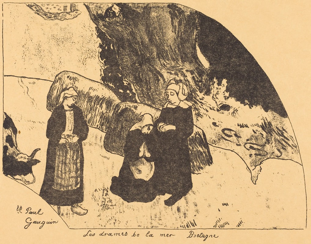 Paul Gauguin - Dramas of the Sea, Brittany (Les drames de la mer, Bretagne)