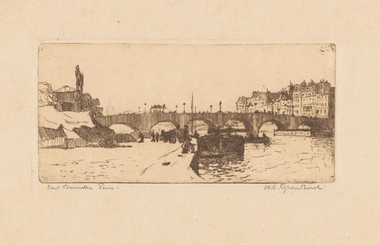 Willem Adrianus Grondhout - Pont de la Tournelle in Parijs