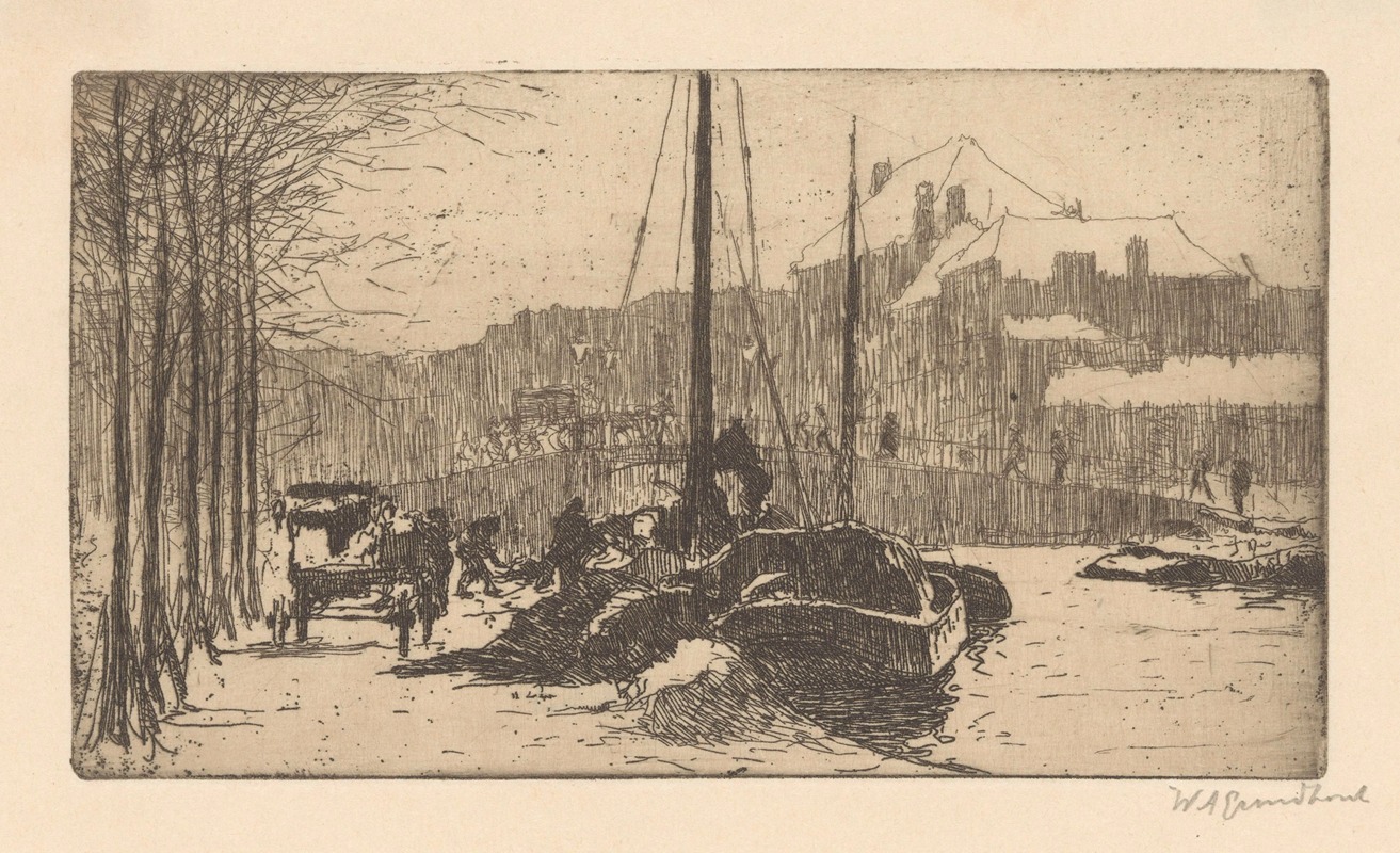 Willem Adrianus Grondhout - Sneeuw in de stad.