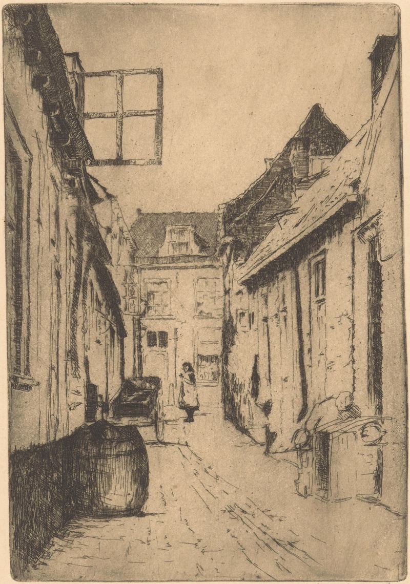 Willem Adrianus Grondhout - Straatje in Voorburg