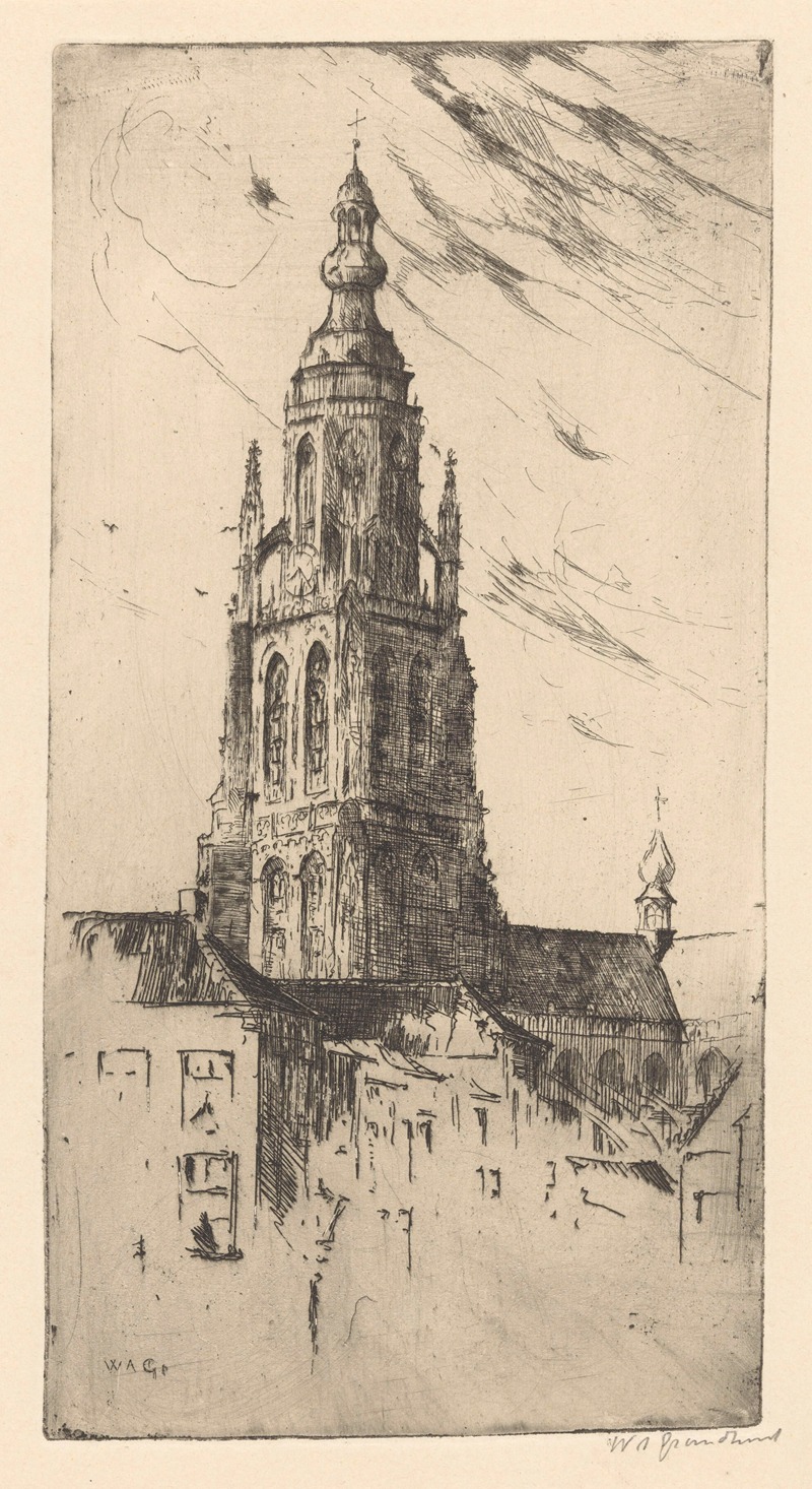 Willem Adrianus Grondhout - Toren van de Grote Kerk in Breda