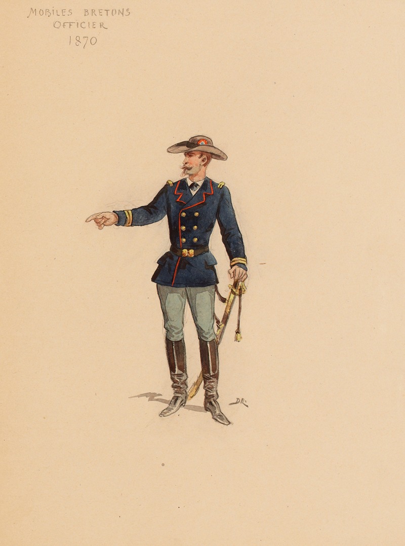 Draner - Mobiles bretons, officier, 1870