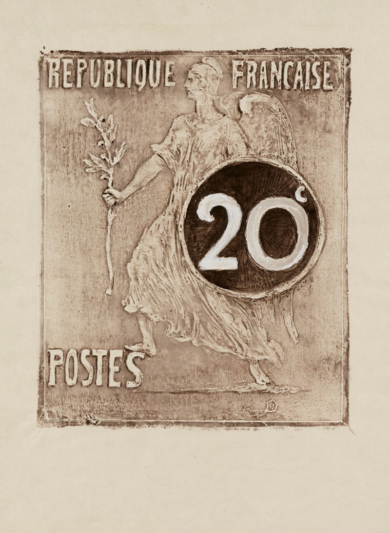 Pierre Roche - Esquisses de timbres pour un concours – 20 centimes 2