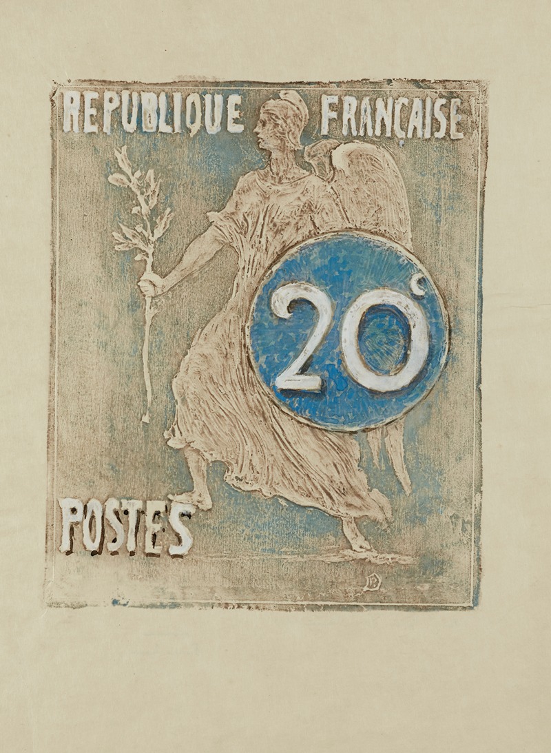 Pierre Roche - Esquisses de timbres pour un concours – 20 centimes