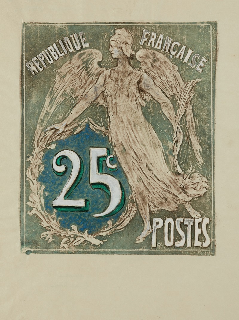 Pierre Roche - Esquisses de timbres pour un concours – 25 centimes