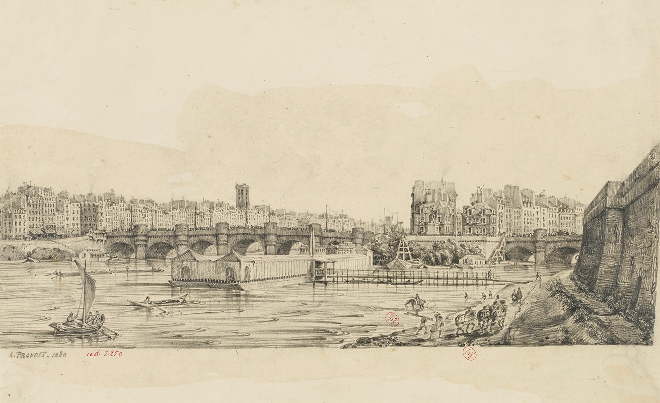 Alexandre Prévost - La Seine au-dessous du Pont-Neuf