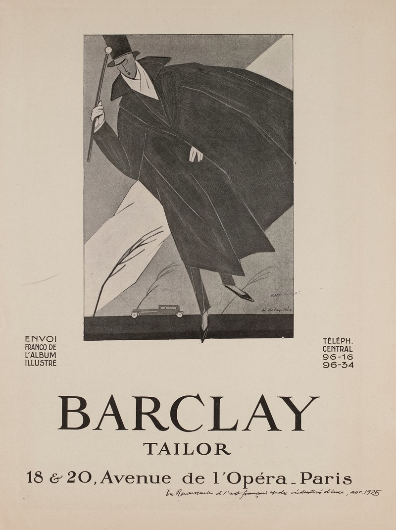 Pierre de Belay - Barclay Tailor. 18 & 20, Avenue de l’Opéra – Paris