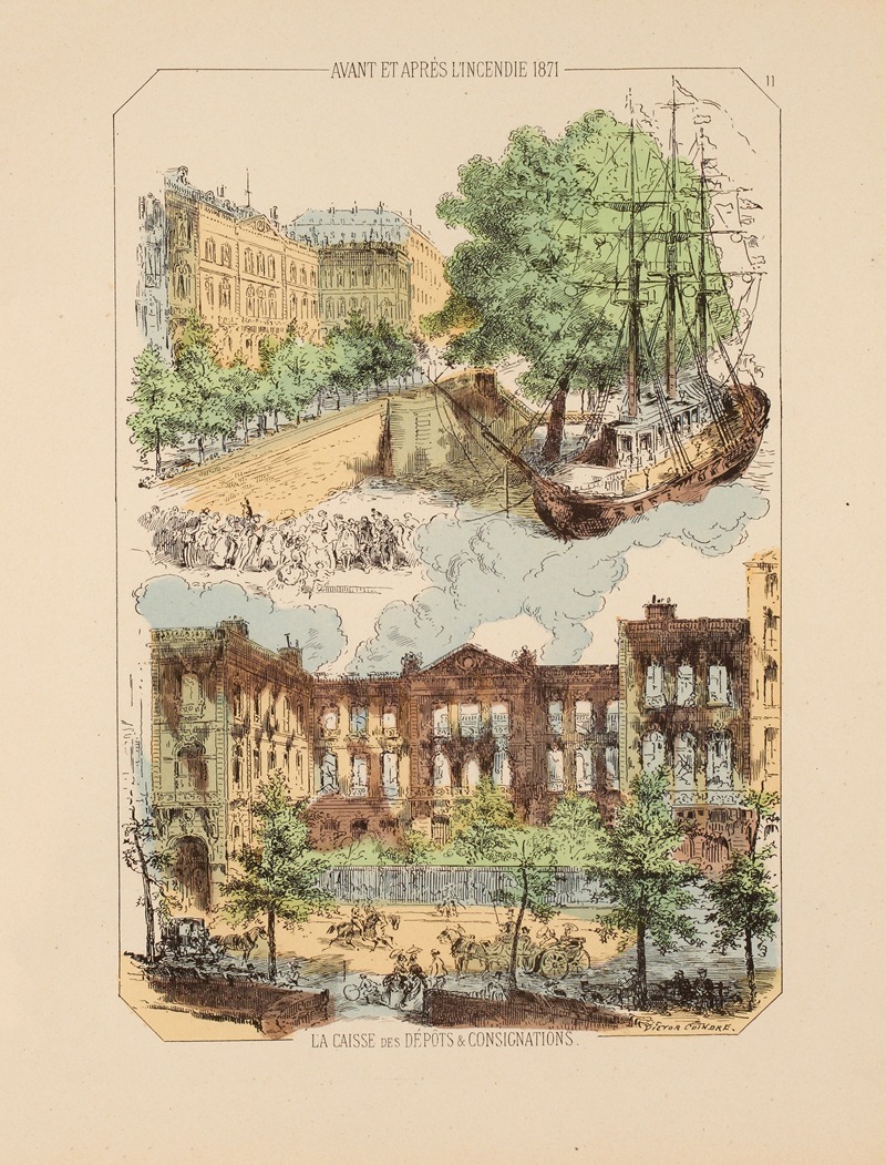 Victor Coindre - Avant et après l’incendie 1871 La Caisse des dépôts et conisgnations. 11