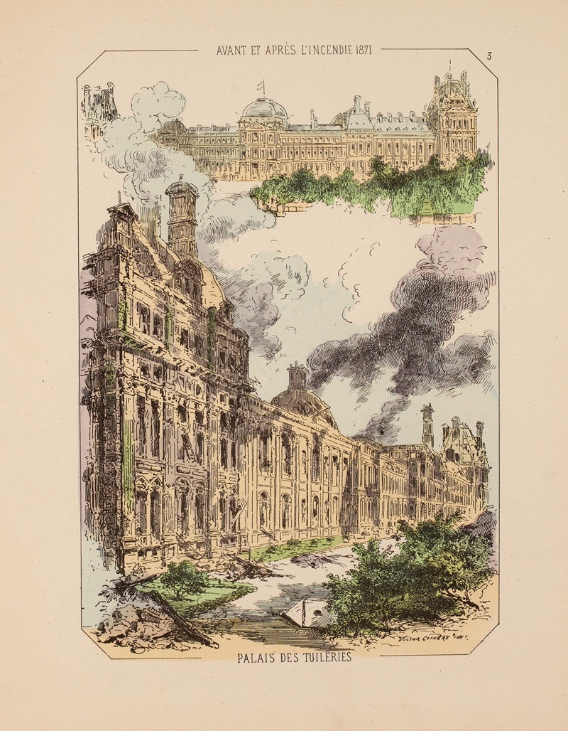 Victor Coindre - Avant et après l’incendie 1871 Palais des Tuileries 3