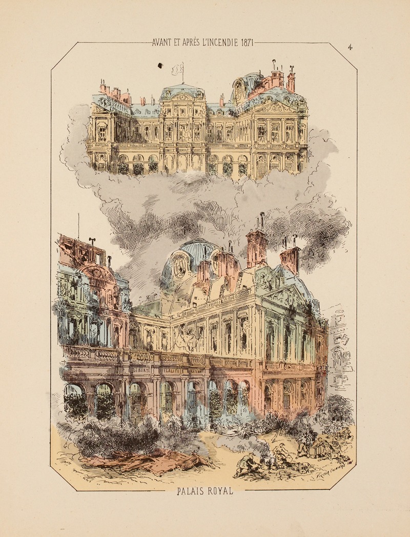 Victor Coindre - Avant et après l’incendie 1871 Palais Royal 4