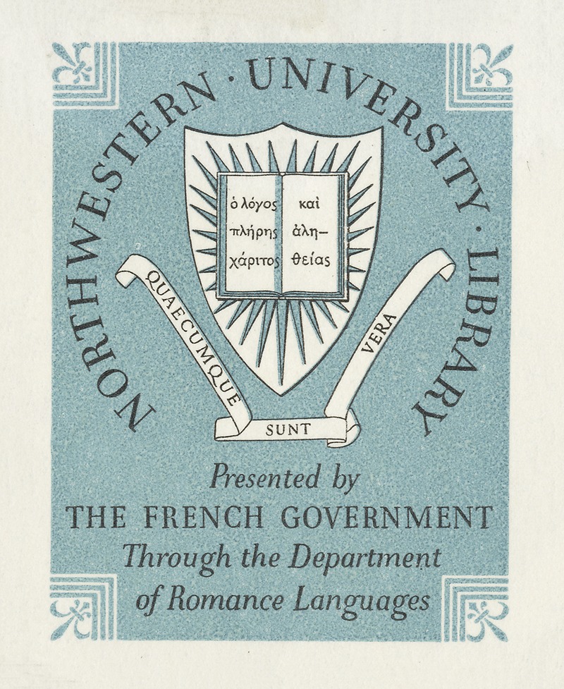 Anonymous - Northwestern University; Department of Romance Languages