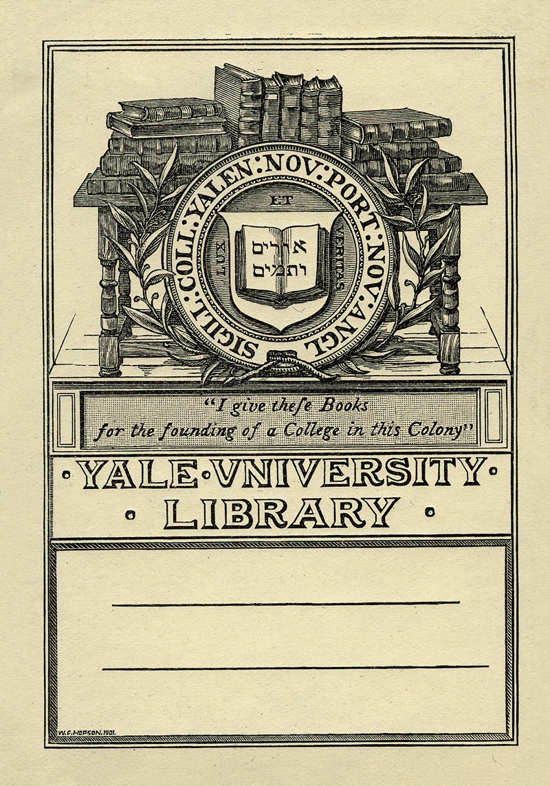 William Fowler Hopson - Yale University Library