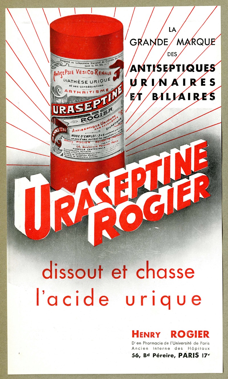 Henry Rogier - Uraseptine Rogier