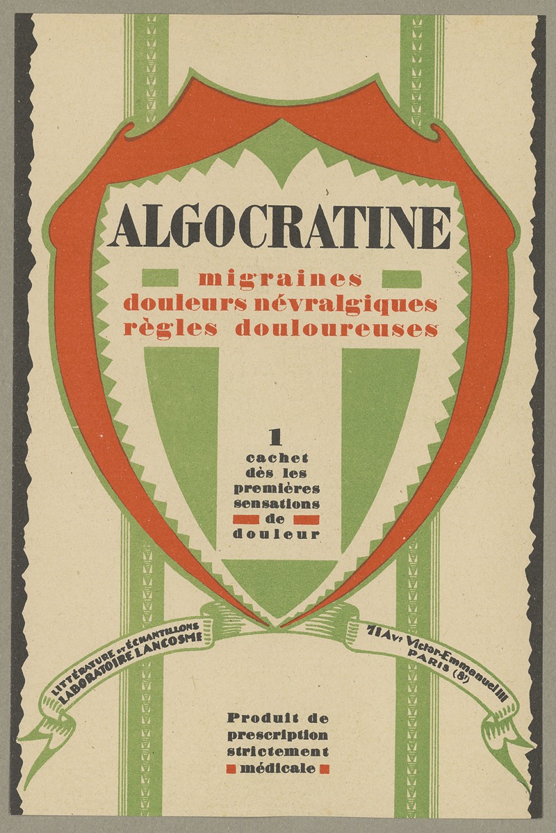 Laboratoire Lancosme - Algocratine