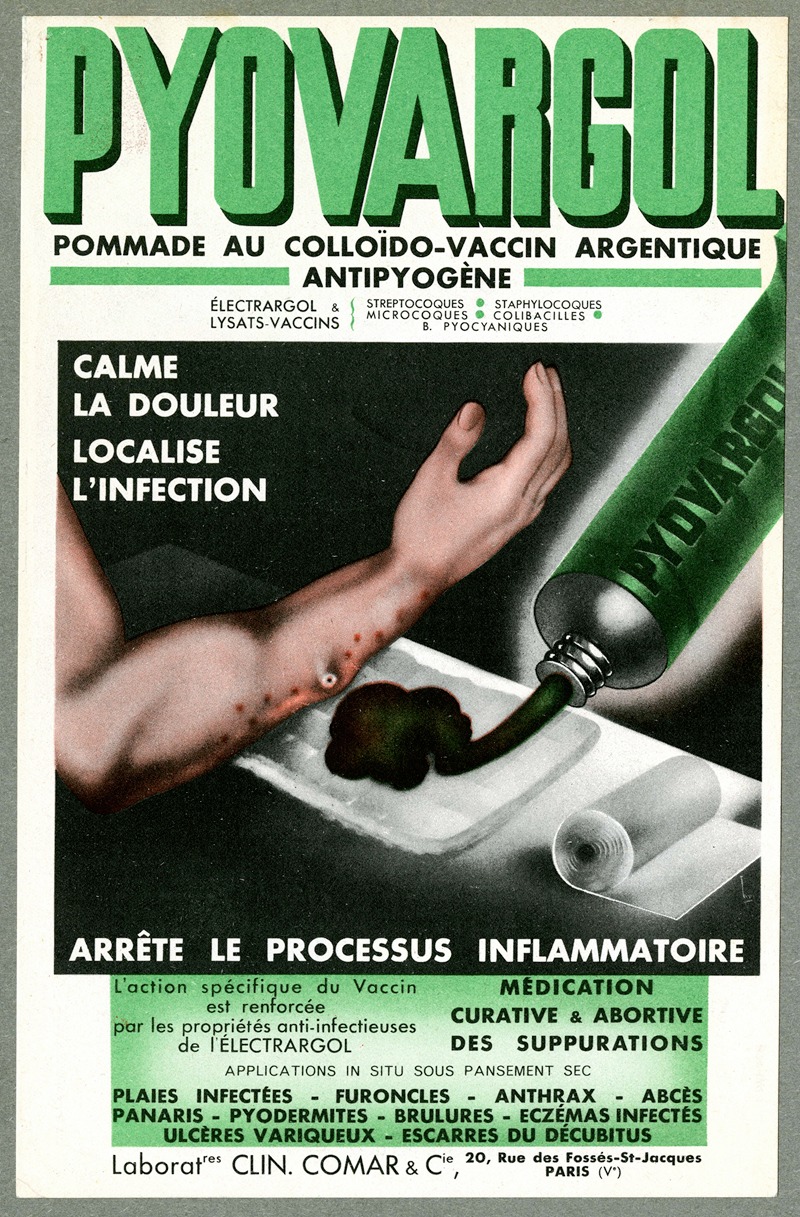 Laboratoires Clin, Comar & Cie - Pyovargol