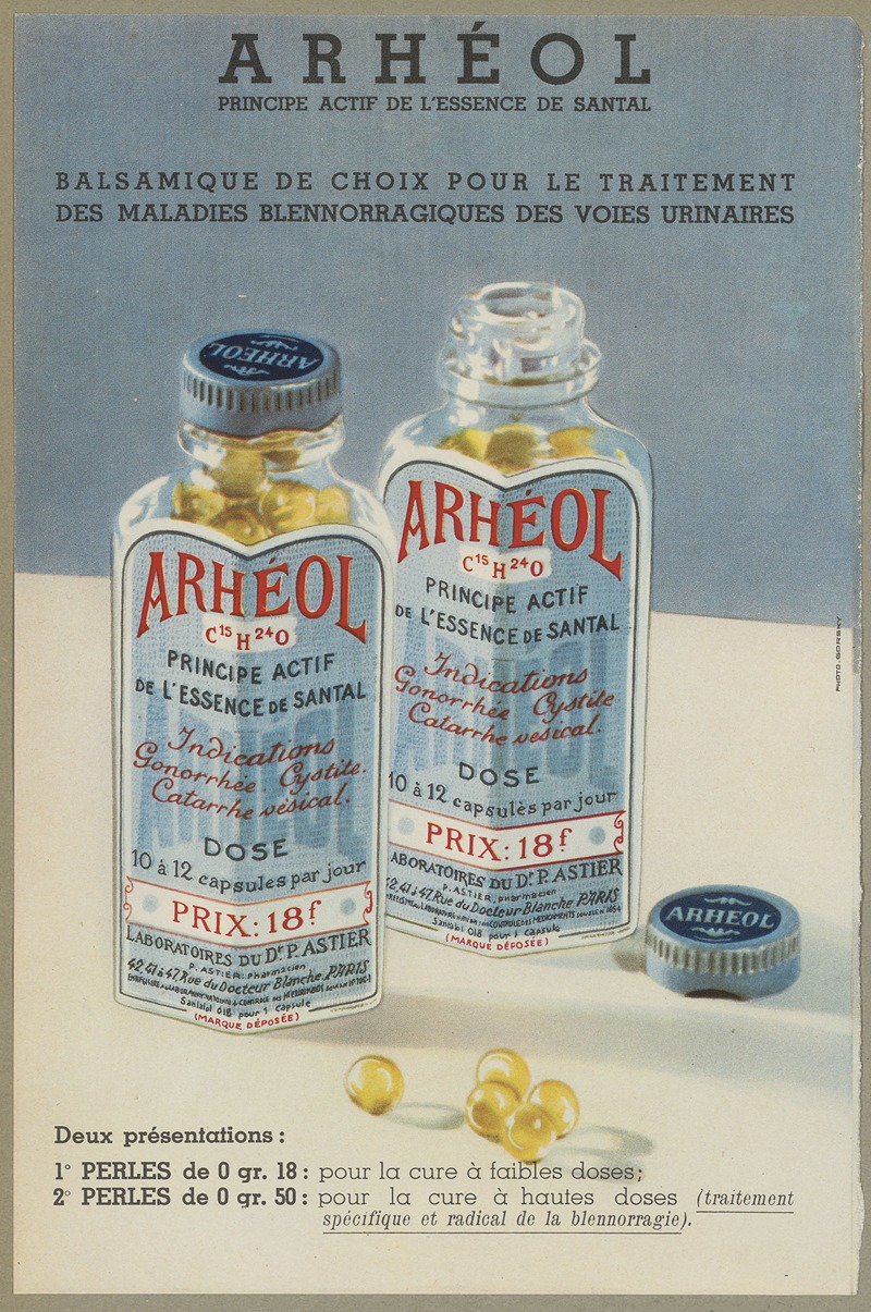 Laboratoires du docteur P. Astier - Arhéol