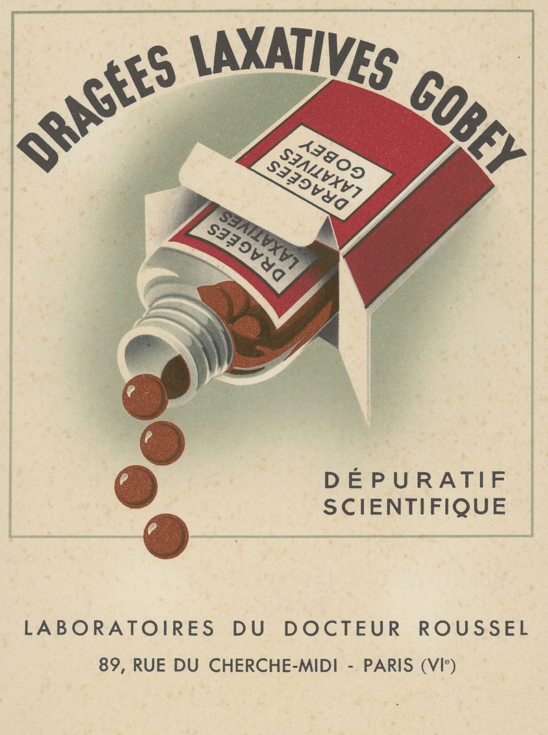 Laboratoires du docteur Roussel - Dragées laxatives Gobey