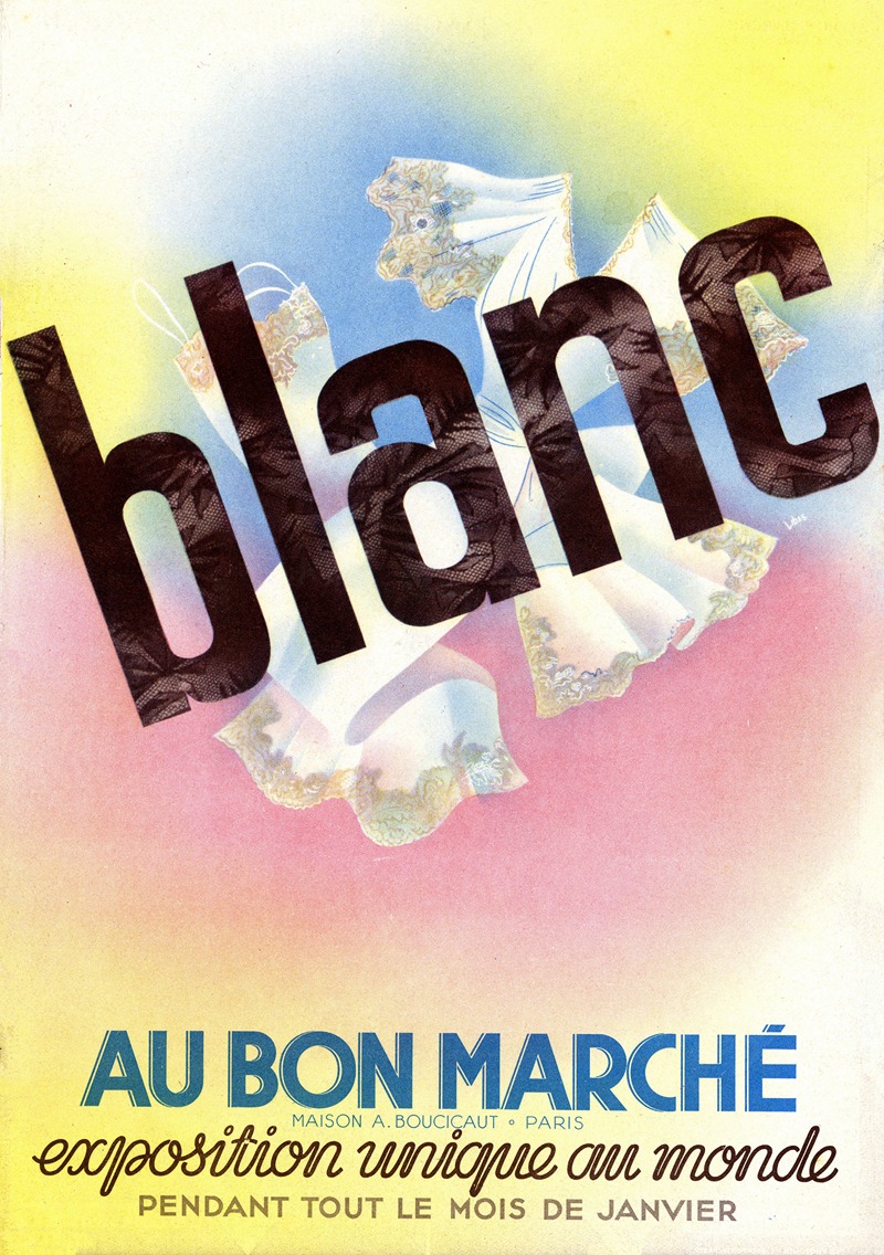 Anonymous - Au Bon Marché – Blanc