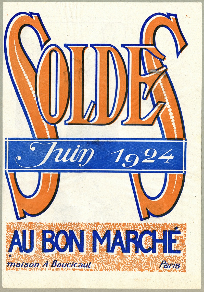 Anonymous - Au Bon Marché – Soldes