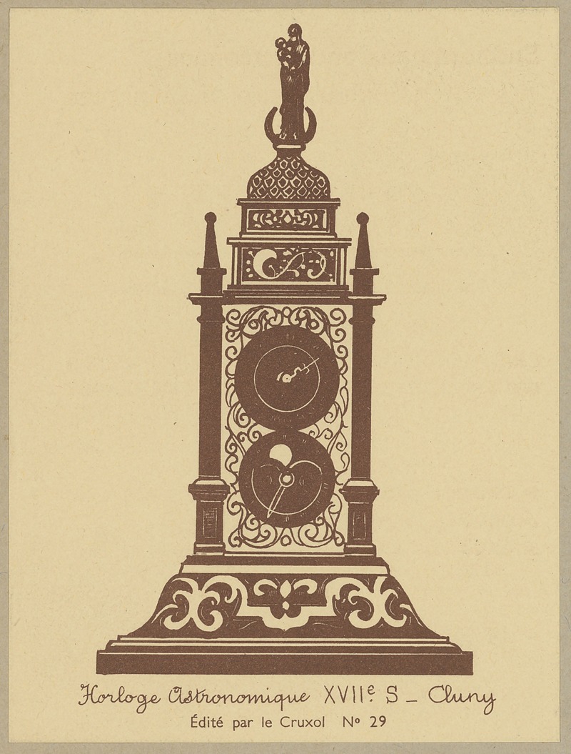 Anonymous - Horloge astronomique XVIIe s, Cluny