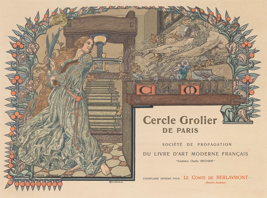 Carlos Schwabe - Poster for Cercle Grolier de Paris