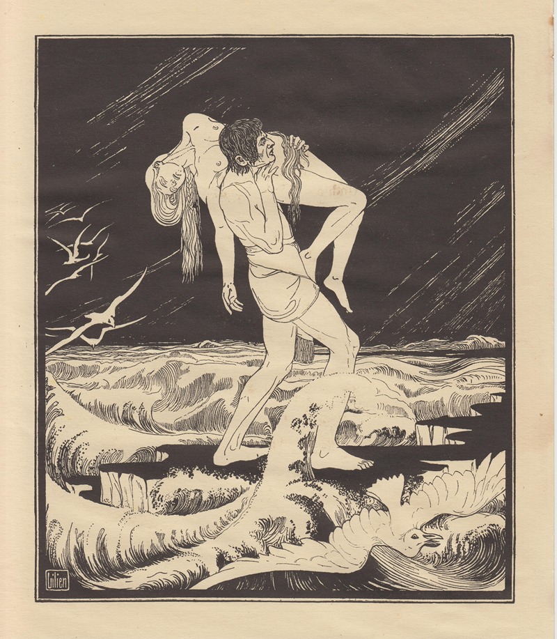 Ephraim Moses Lilien - Flood