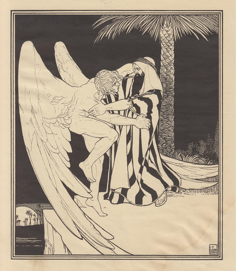 Ephraim Moses Lilien - Jacob and the angel