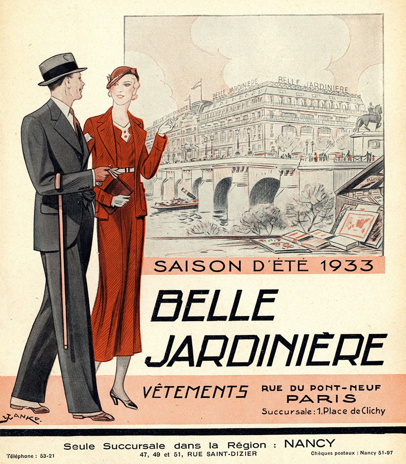 Janko - Belle jardinière – Saison d’été 1933