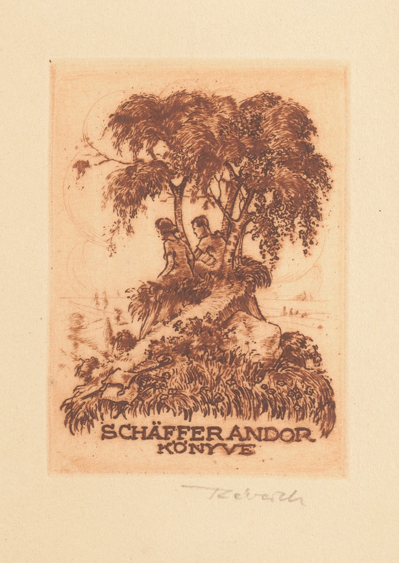 Kornél Révész - Ex libris van Andor Schäffer