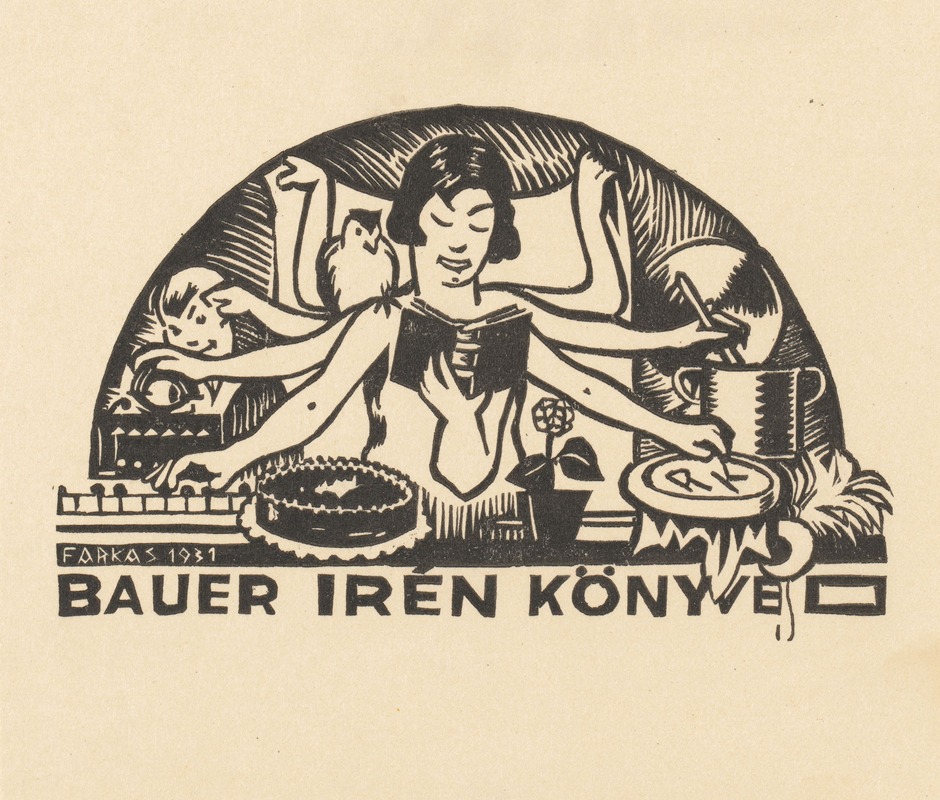 Kornél Révész - Ex libris van Irén Bauer