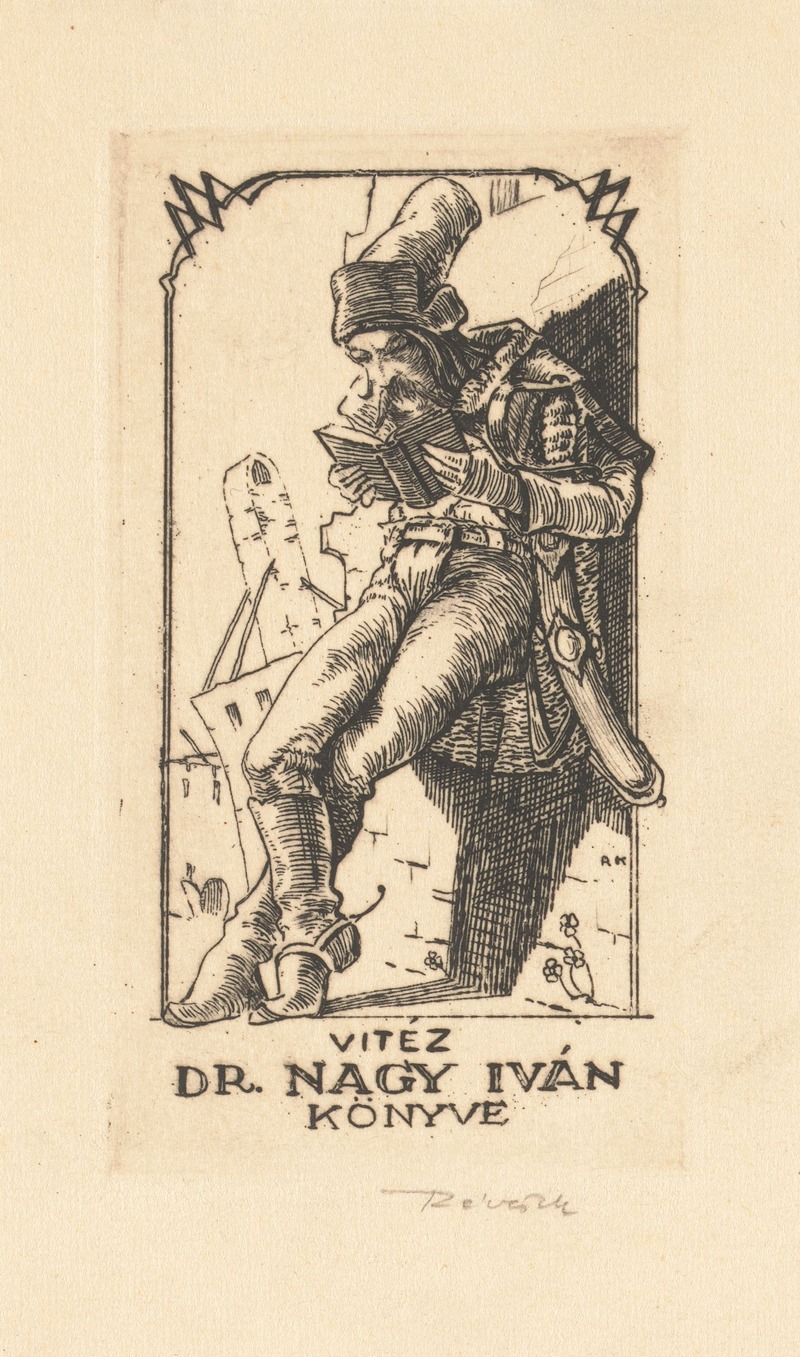 Kornél Révész - Ex libris van Iván Nagy