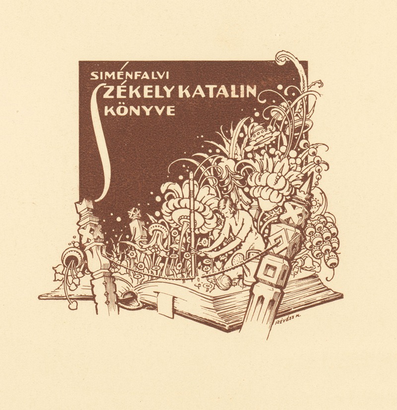 Kornél Révész - Ex libris van Katalin Székely