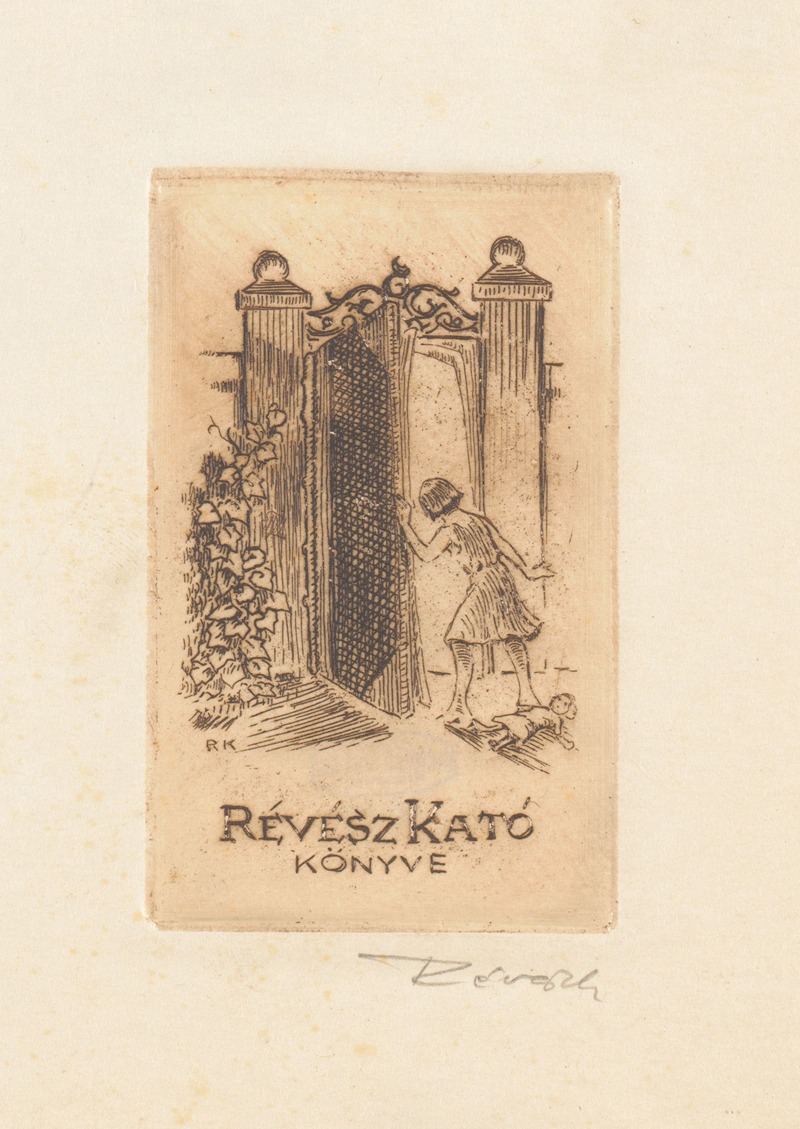 Kornél Révész - Ex libris van Kató Révész