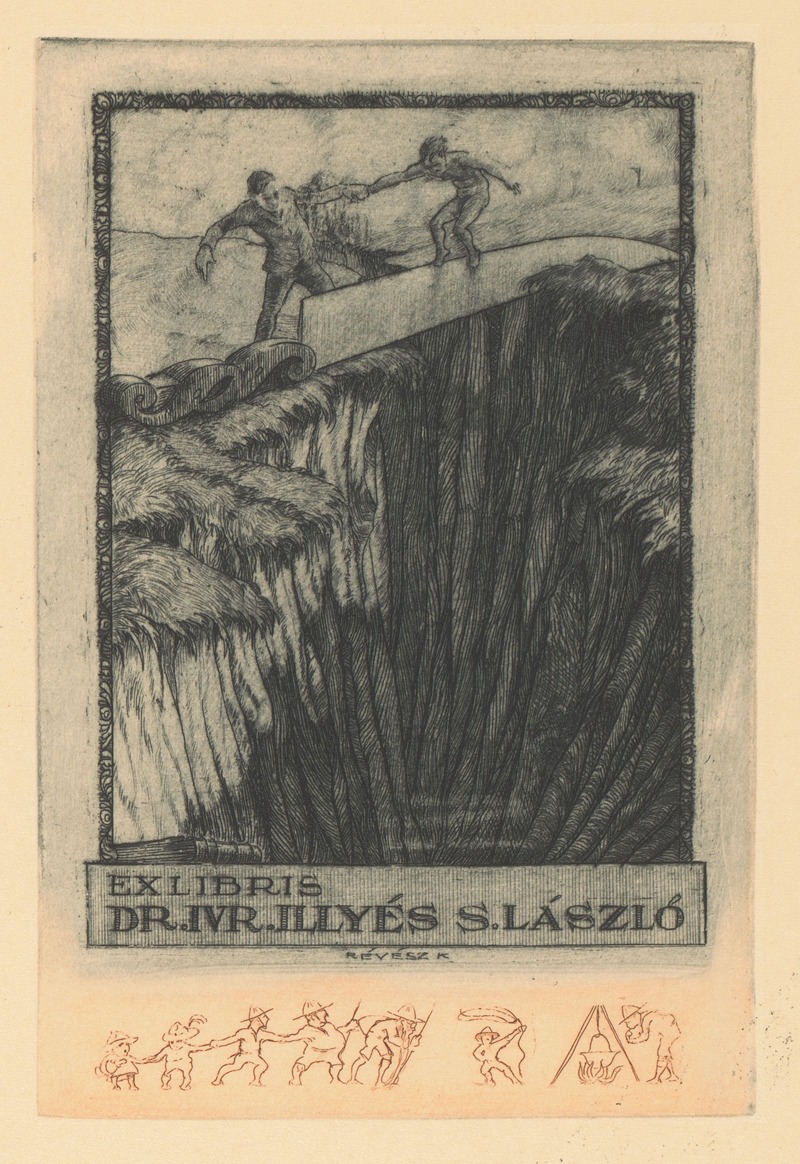 Kornél Révész - Ex libris van Sándor László Illyés