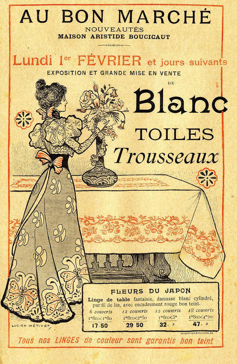 Lucien Metivet - Au Bon Marché – Blanc